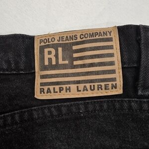 Ralph Lauren Polo Designed Denim Stone Black Wash Jeans Size Men W38 L32